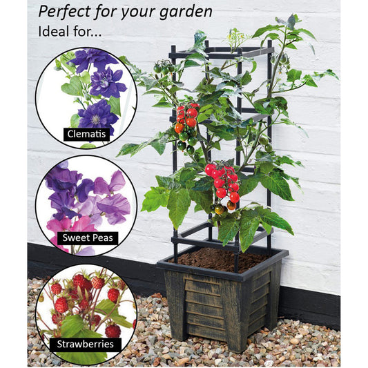 Greenhurst 4 Tier Vegetable Planter Bronze H80 x W31 x D31cm