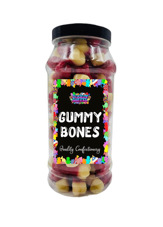 Simway Sweets Gummy Bones Retro Sweets Fruit Flavoured Gummy Sweets Gift Jar