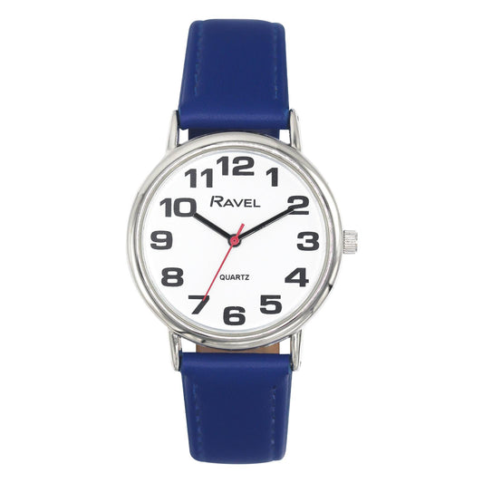 Ravel Ravel Ladies Classic White Dial Blue Leather Strap Watch R0105.50.2