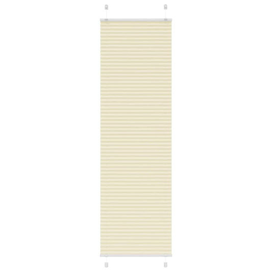 vidaXL Pleated Blind Cream 65x200 cm Fabric Width 64.4 cm Polyester