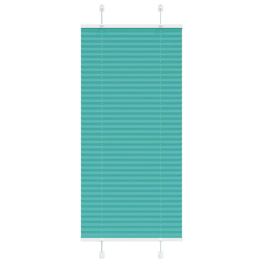 vidaXL Pleated Blind Petrol Green 60x100 cm Fabric Width 59.4 cm Polyester