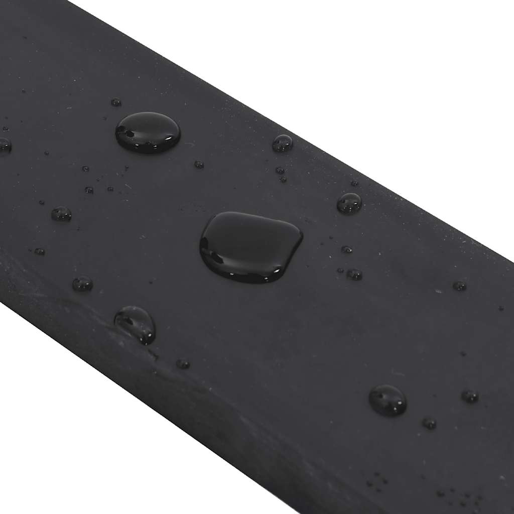 vidaXL Rubber Edge for Snow Plow Black 180x10x2 cm