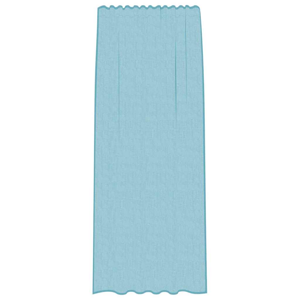 vidaXL Voile Curtains with Loops 2 pcs Turquoise 140x225 cm