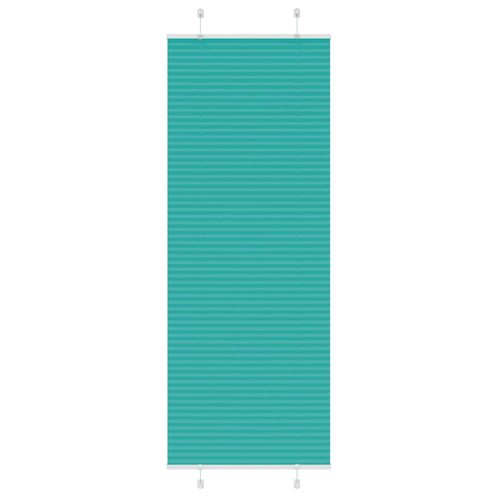 vidaXL Pleated Blind Petrol Green 75x200 cm Fabric Width 74.4 cm Polyester