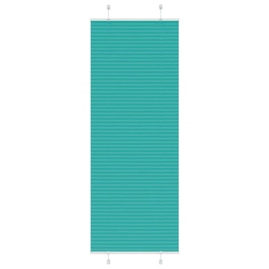 vidaXL Pleated Blind Petrol Green 75x200 cm Fabric Width 74.4 cm Polyester