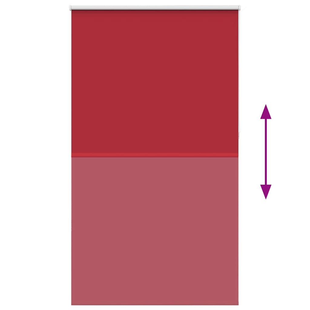 vidaXL Roller Blind Blackout Red 125x230 cm Fabric Width 121.6 cm Polyester