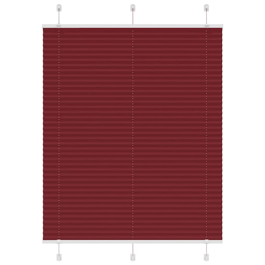 vidaXL Pleated Blind Bordeaux Red 110x100 cm Fabric Width 109.4 cm Polyester
