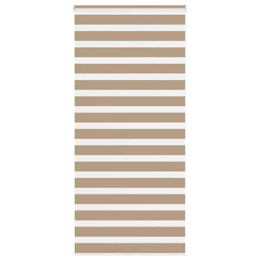 vidaXL Zebra Blind Sand Brown 105x200 cm Fabric Width 100.9 cm Polyester