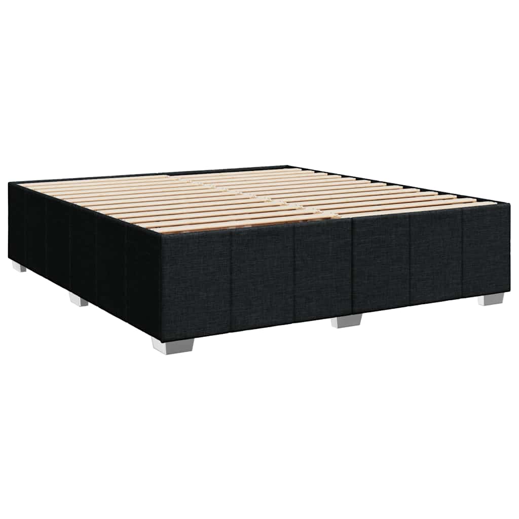 vidaXL Bed Frame without Mattress Black Super King Fabric