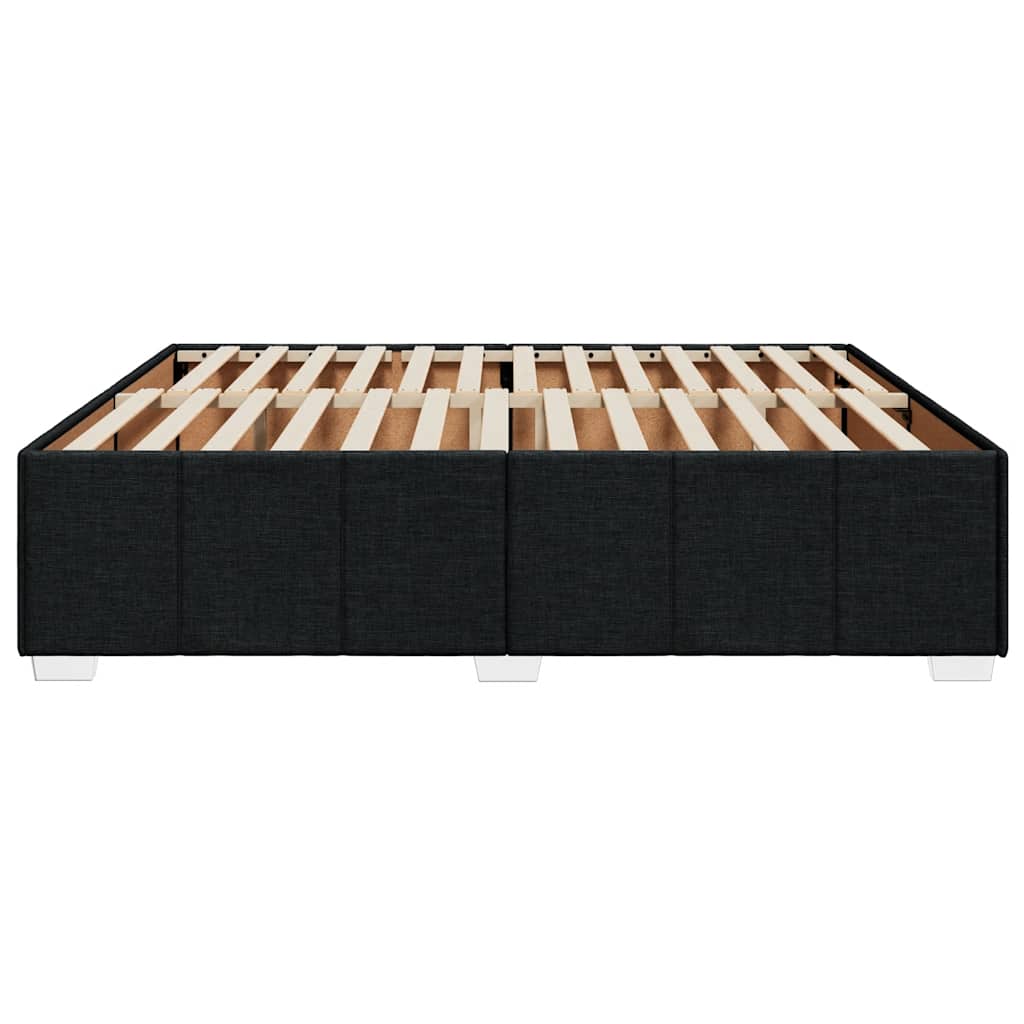 vidaXL Bed Frame without Mattress Black Super King Fabric