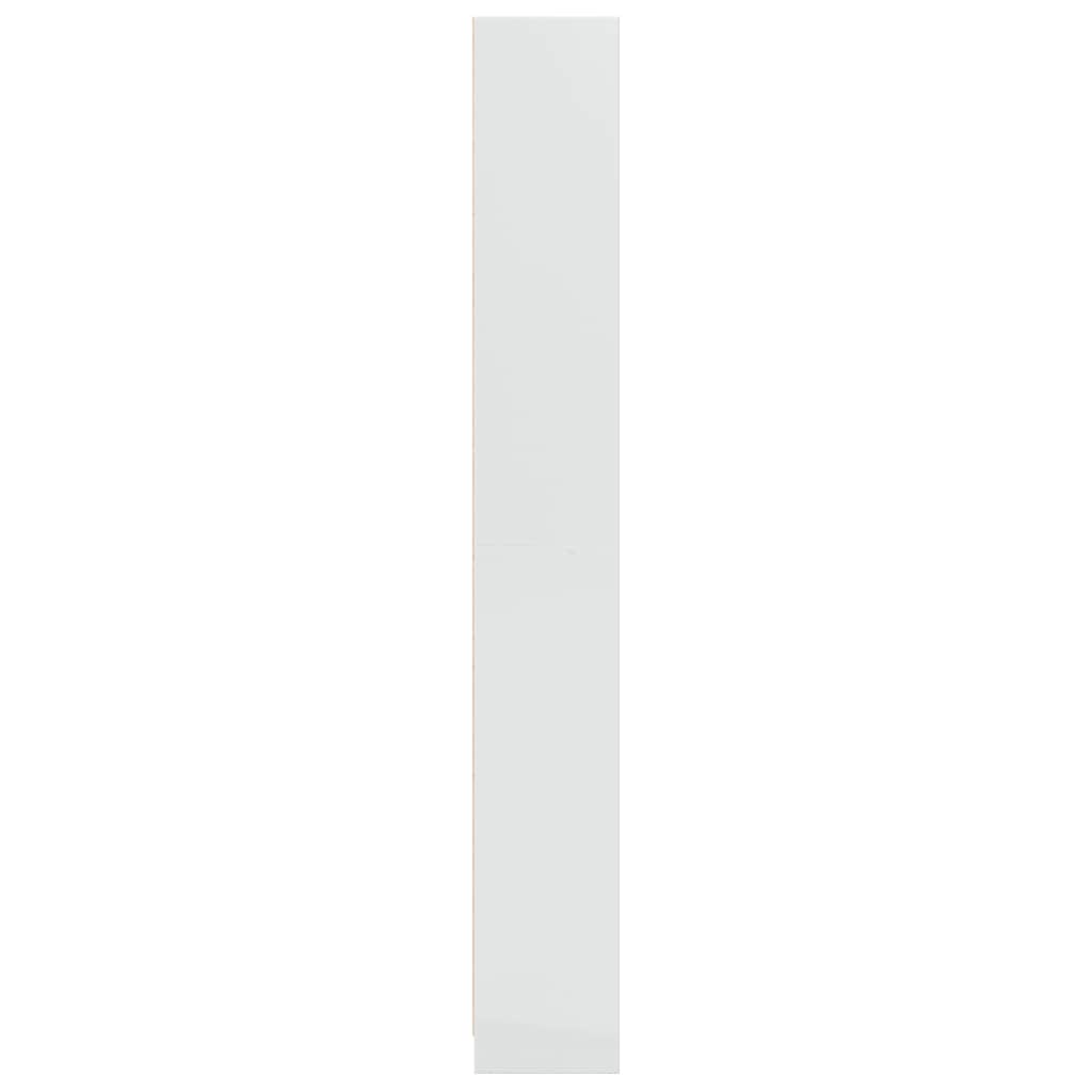 vidaXL Bookcase High Gloss White 40x24x176 cm Engineered Wood