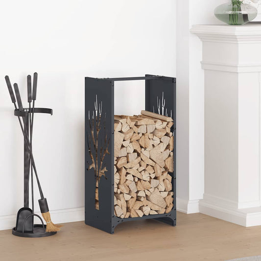 vidaXL Firewood Rack Anthracite 40x30x80 cm Cold-rolled steel
