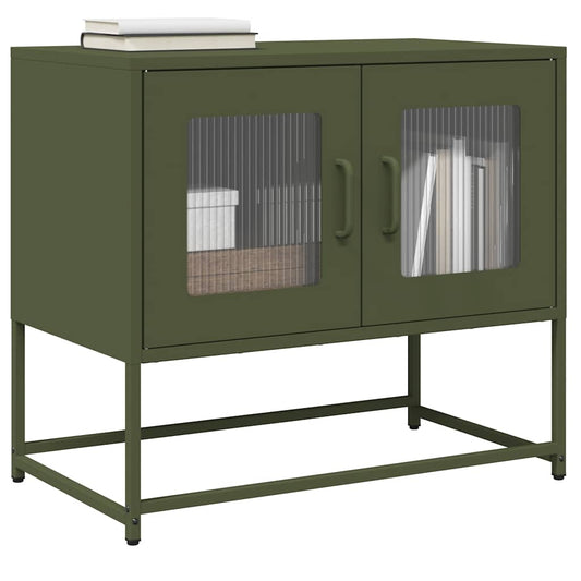 vidaXL TV Cabinet Olive Green 68x39x60.5 cm Cold-rolled Steel