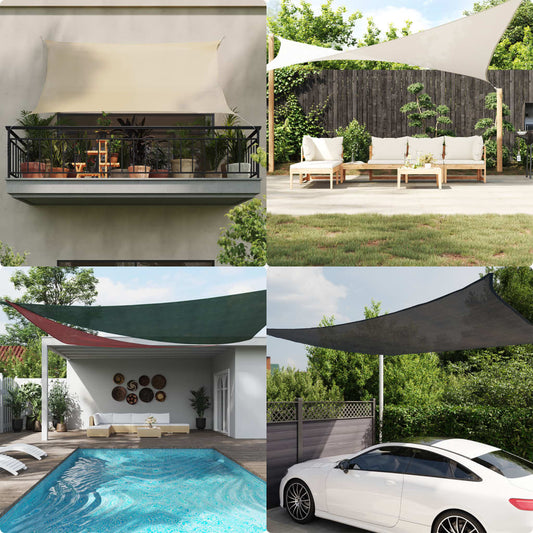 vidaXL Sunshade Sail 160 g/m² Trapezium Light Grey 3/4x2 m HDPE