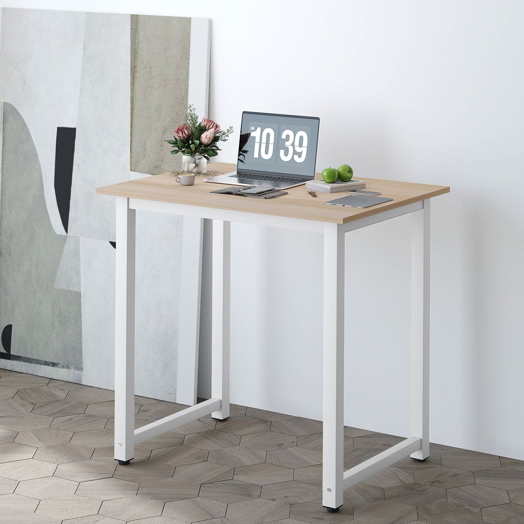 HOMCOM Computer Desk Dining Table Writing Table with Metal Frame