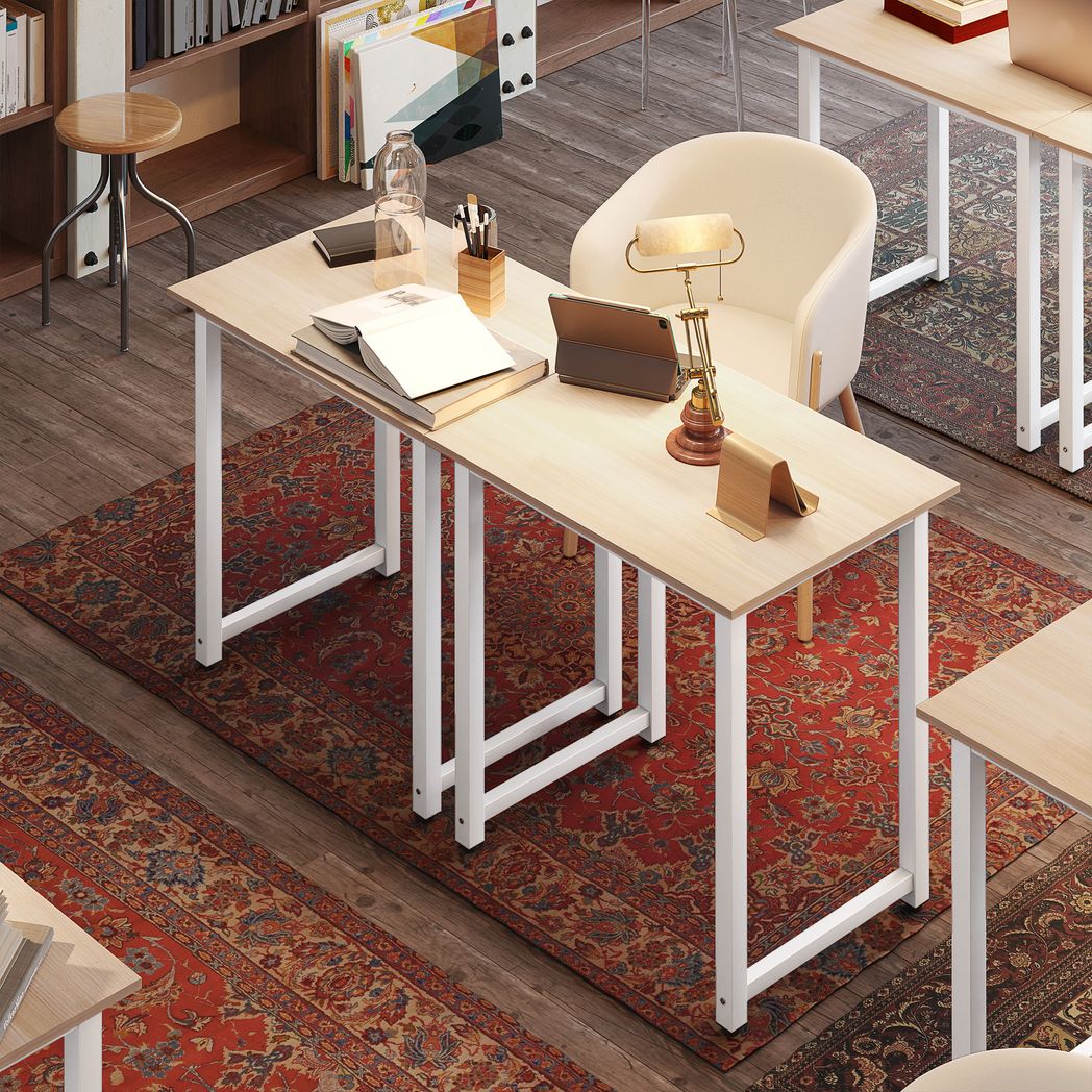 HOMCOM Computer Desk Dining Table Writing Table with Metal Frame