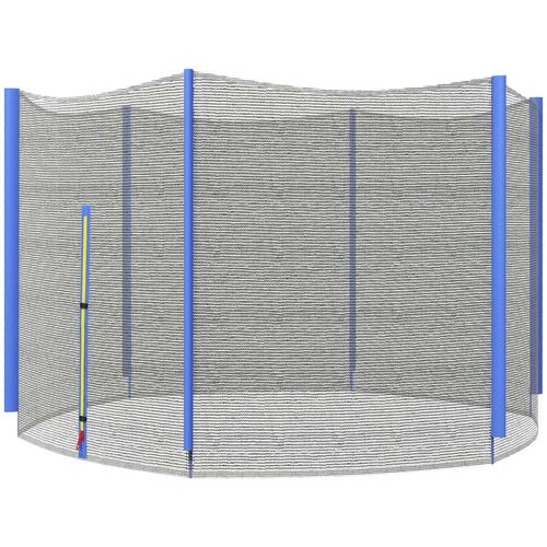 SPORTNOW 8ft Trampoline Net Replacement Safety Net with Zipped Door