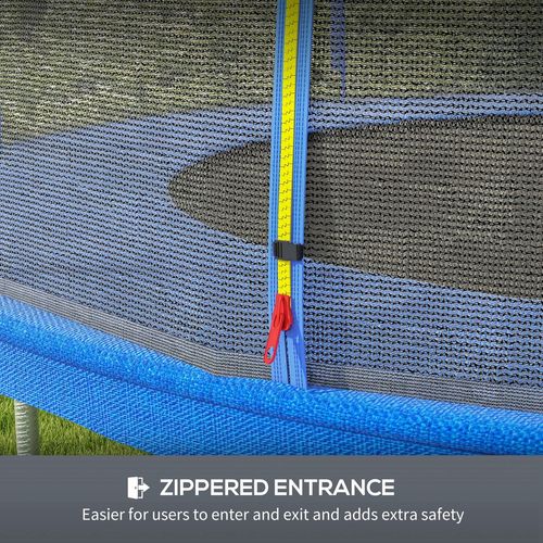 SPORTNOW 8ft Trampoline Net Replacement Safety Net with Zipped Door