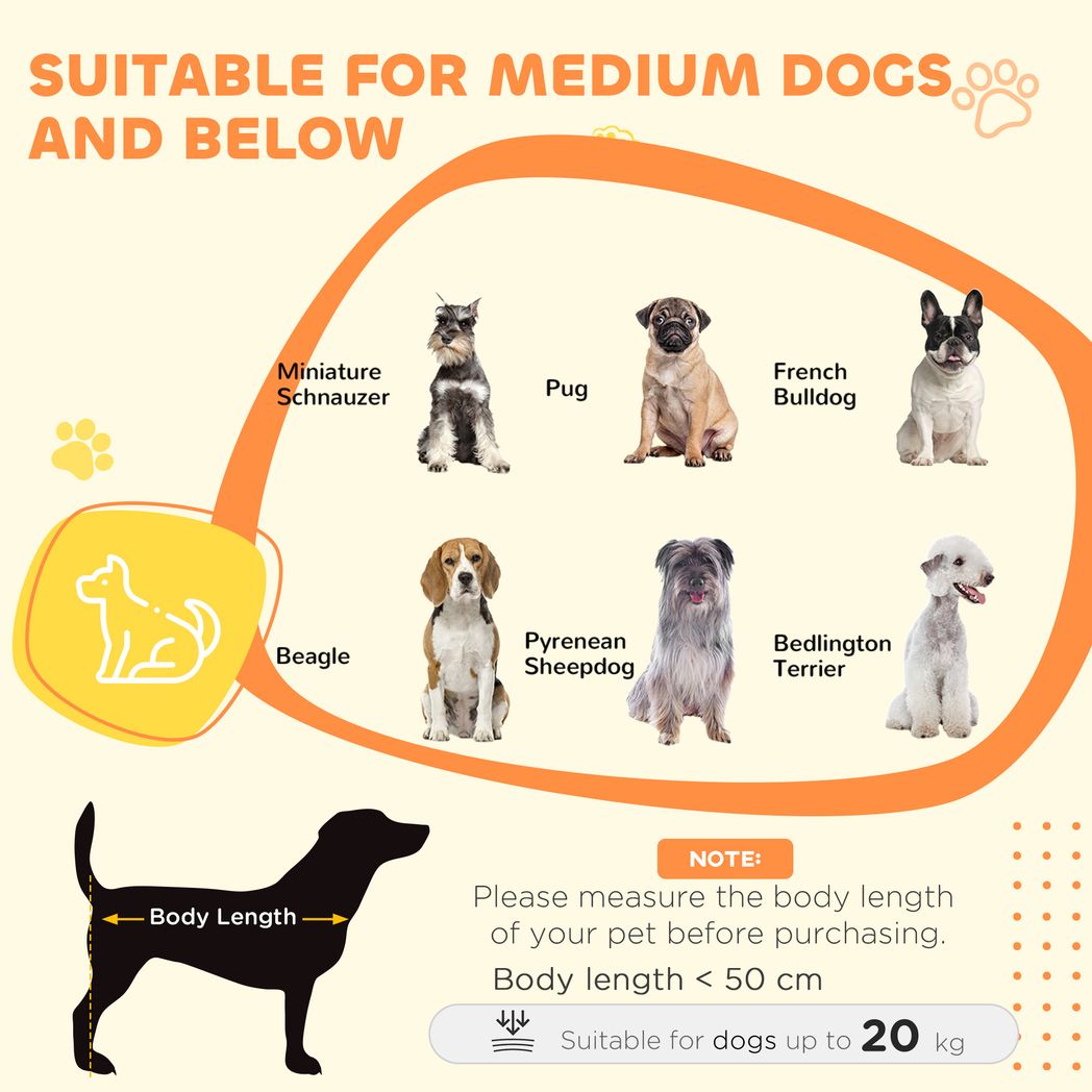 PawHut Dog Crate Furniture with Anti-Chew Resistant Mesh for Medium Dogs