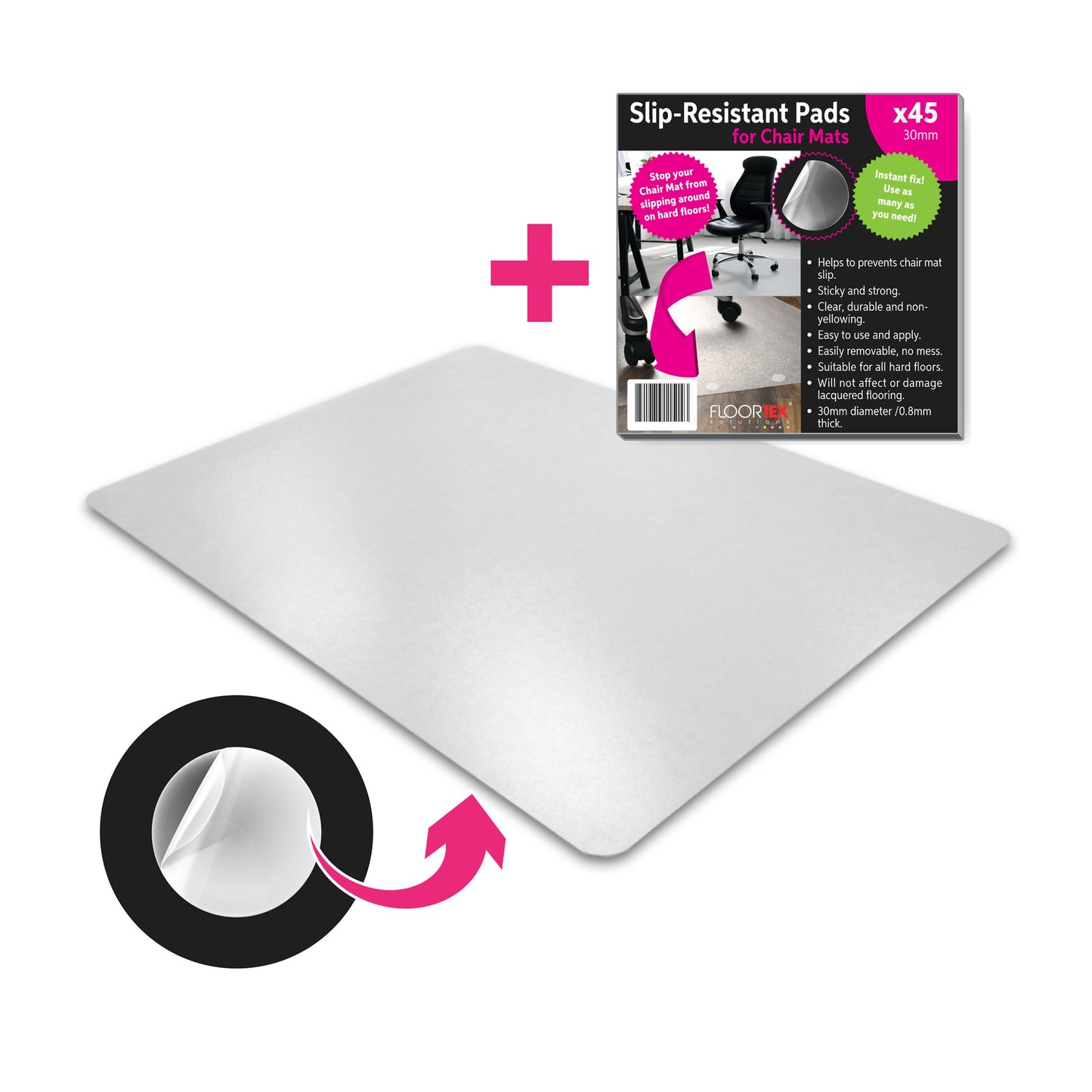 Cleartex Evolutionmat Rectangular Anti-Slip Chair Mat