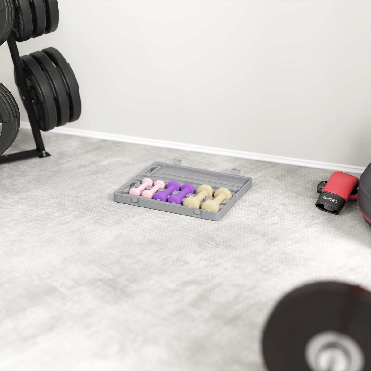 HOMCOM Dumbbell Set, Weights Fitness Dumbbells