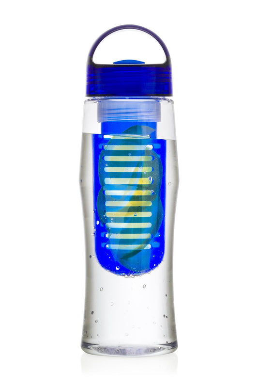 Vinsani PACK OF 2 Fruit Fuzer Water Bottle Fruit  Infusion Infuser Aqua Hydration - Blue…