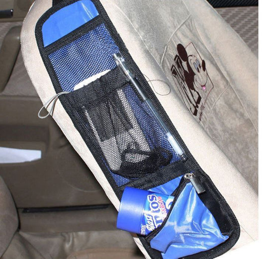 Vinsani PACK OF 2 Car Multi Side Pocket Seat Storage Hanging Bag  Organise Pouch - Blue