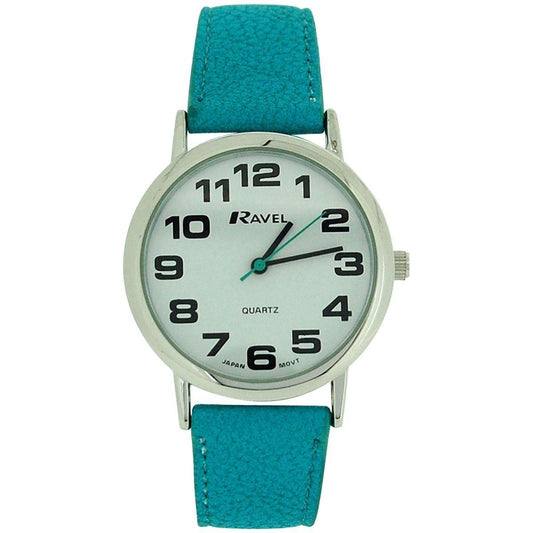 Ravel Ravel Unisex Classic Big Dial Blue Leather Strap Watch R0105.13.16A