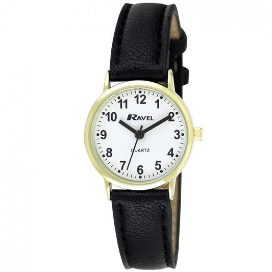 Ravel Ravel Womens Classic Strap Black / Gold / White Watch R0129.16.2