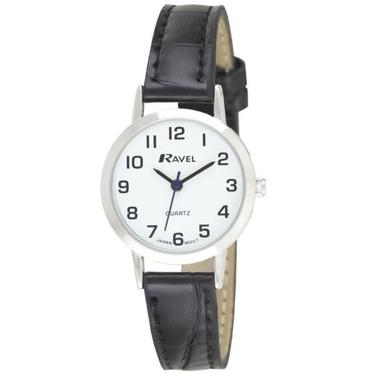 Ravel Ravel Ladies Classic Strap Black Silver Watch R0102.02.2A