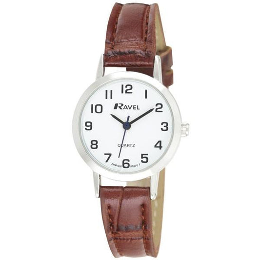 Ravel Ravel Ladies Classic Strap Watch Brown / Silver  Watch R0102.12.2A