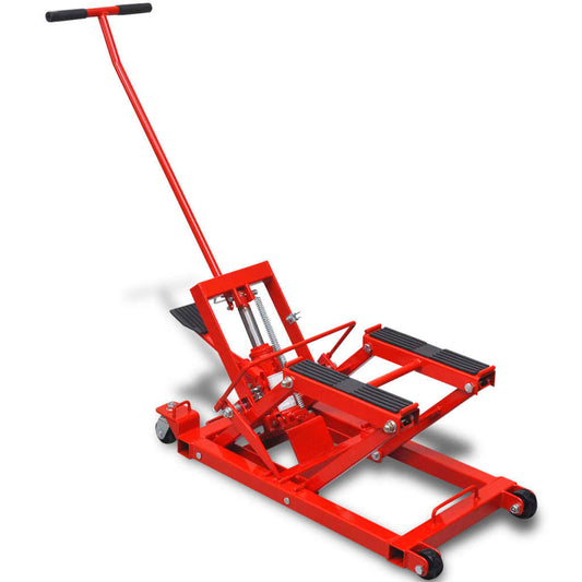 vidaXL Hydraulic Motorcycle/ATV Jack 680 kg Red
