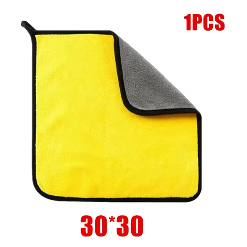 Microfiber Car Cleaning Towels (1/2/5PCS) Ultra-Fine Soft Drying & Detailing Cloths