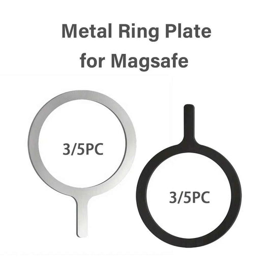 3/5 PC Metal Ring Plate for Magsafe Accessories for iPhone 14 15 Magnetic Mobile Phone Holder Car Wireless Charger Iron Sheet