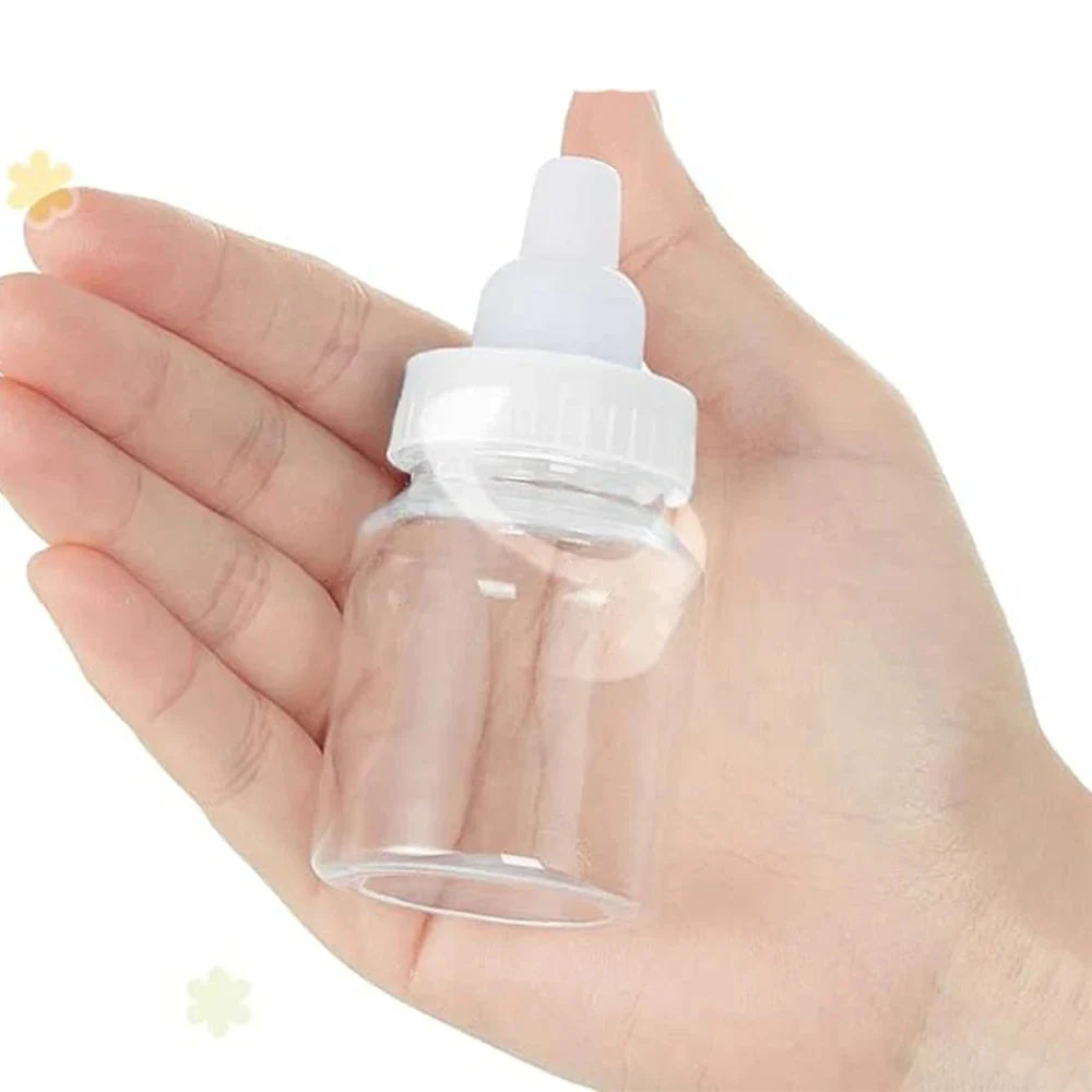 Mini Baby Bottle Party Favors 12 Pack - Food-Grade Plastic