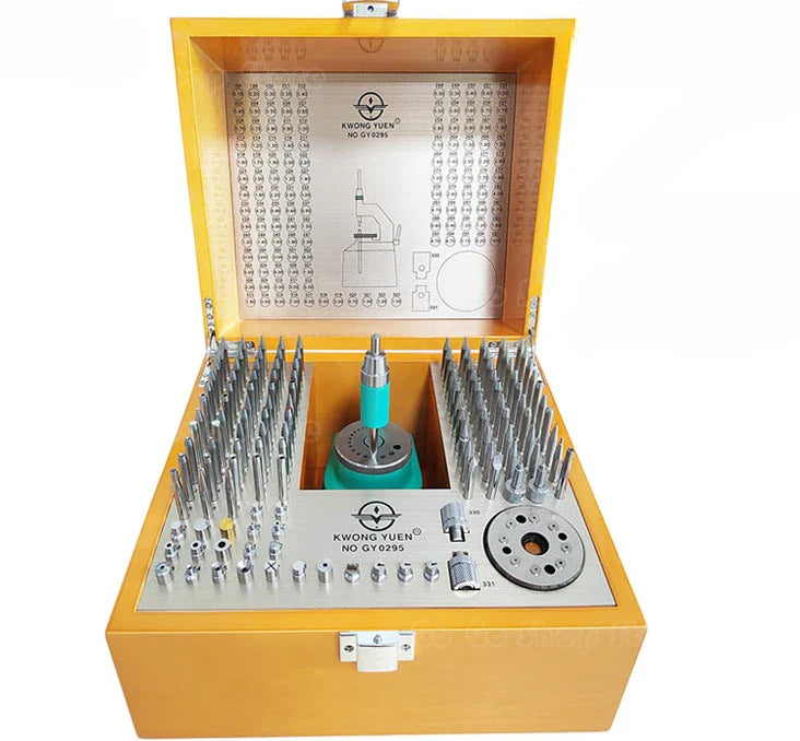 Watch repair tools 130 precision punch table set, punch machine balance wheel pendulum shaft disassembly tool