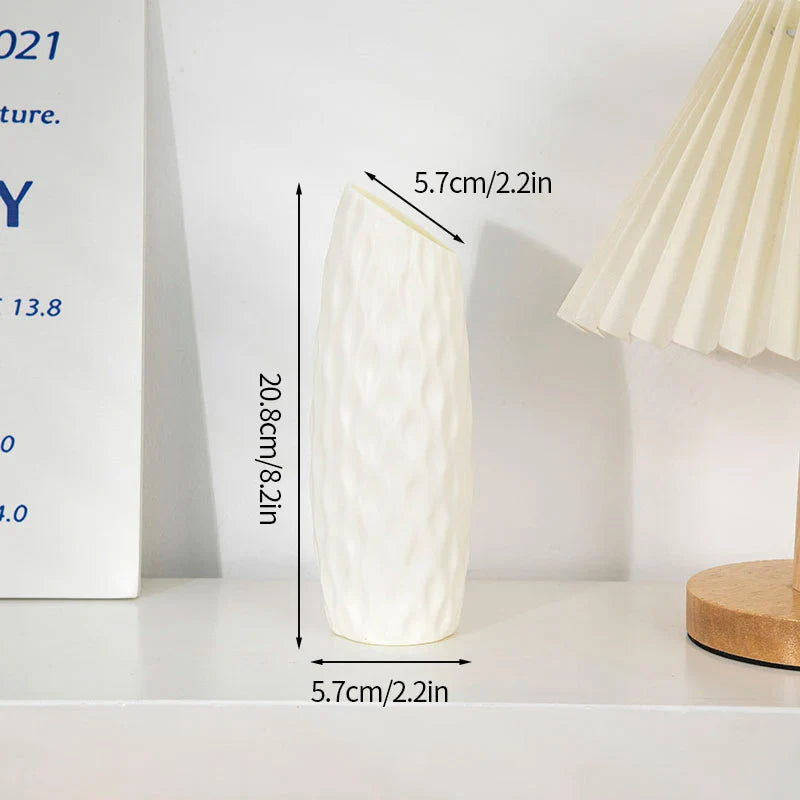 1PC Plastic Spiral White Vase Hydroponic Pot