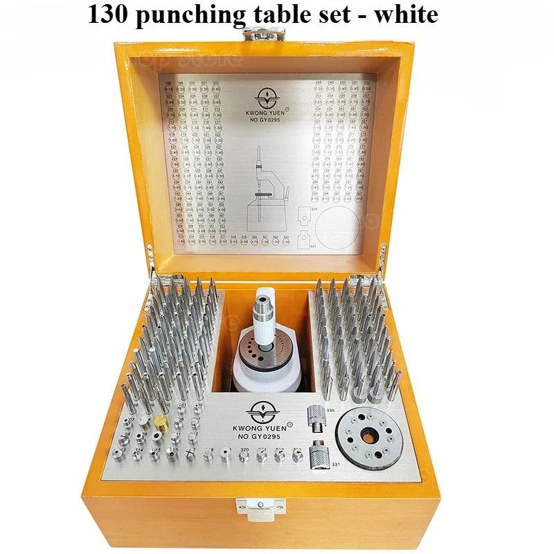 Watch repair tools 130 precision punch table set, punch machine balance wheel pendulum shaft disassembly tool