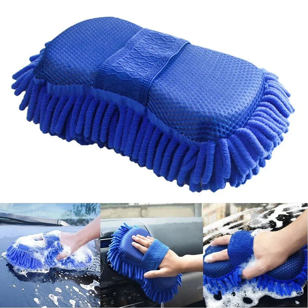Ultra-Fine Microfiber Car Wash Sponge Soft Scratch-Free Cleaning Pad