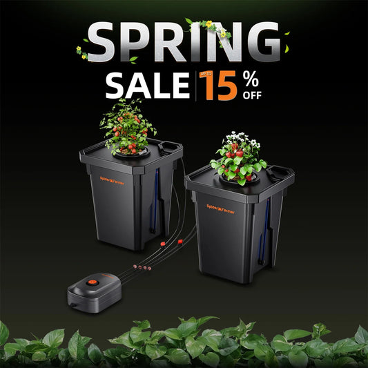 Spider Farmer 7-Gallon DWC Hydroponic System Grow Kits + Air Pump with 2 Buckets
