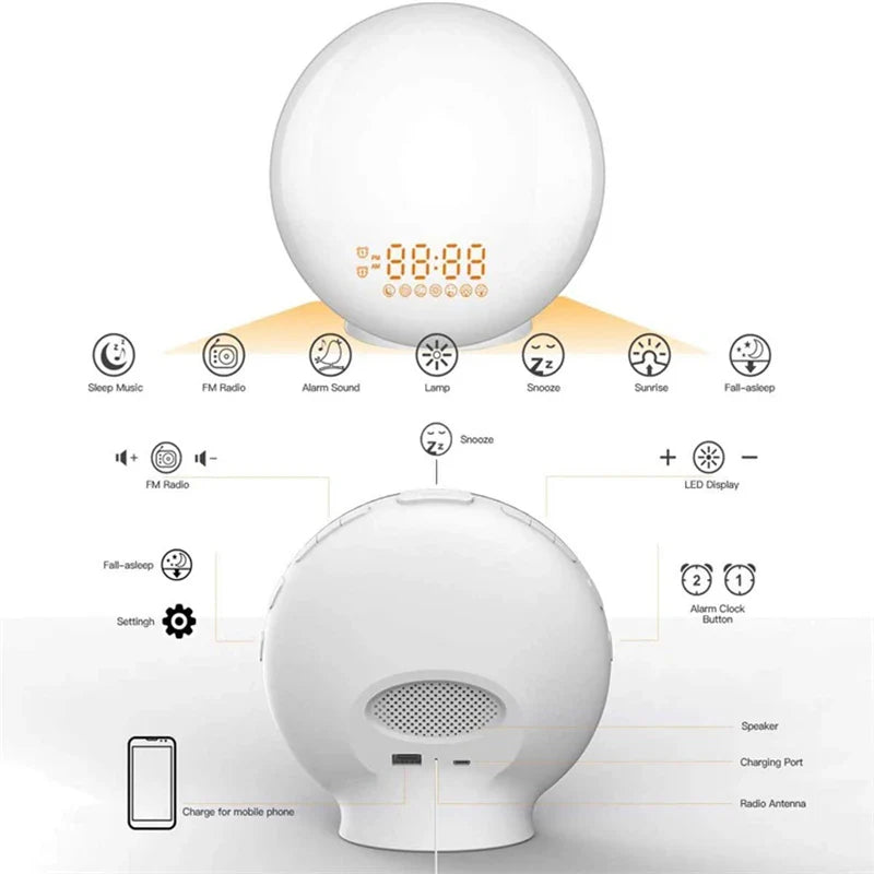 Wake Up Light Alarm Clock with Sunrise