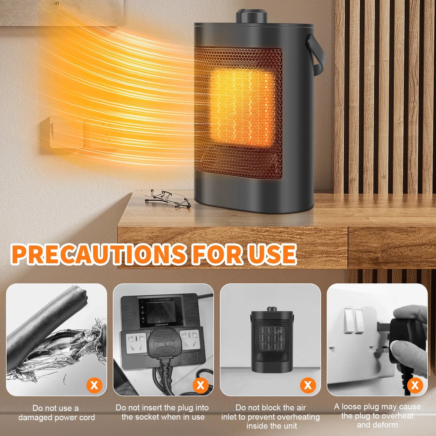 1500W 220V Electric heater Home Heater Thermostat air warmer radiator room heater Portable fast heat 3-Gear adjust Heater