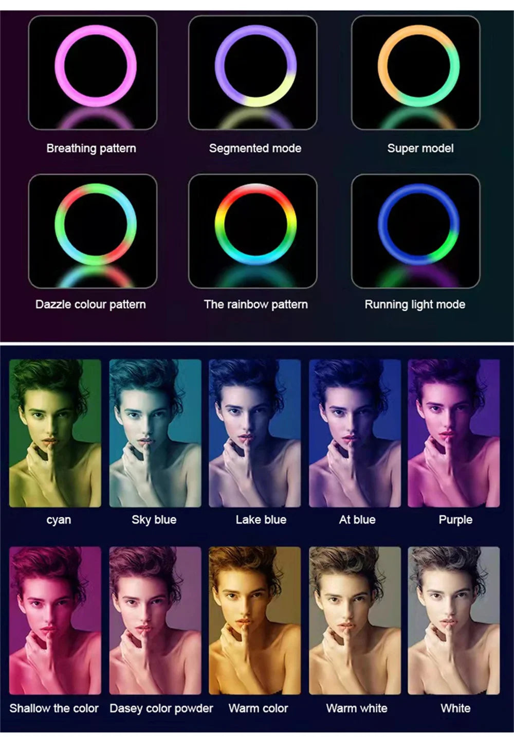 iPad Photo Booth Selfie Machine Shell Adjustable Stand Photobooth With LED Ring Light Customized LOGO For Wedding Partys Events