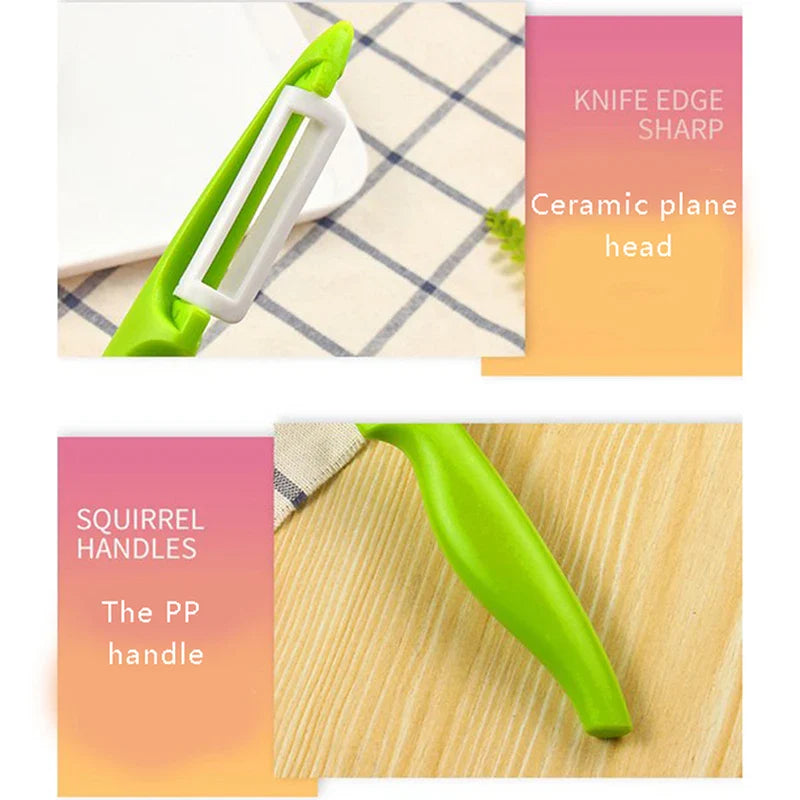 1Pc Fruit & Vegetable Peeler Ceramic Melon Peeler Multi-Functional One Piece Plane Fruit & Vegetable Peeler Kitchen Tools