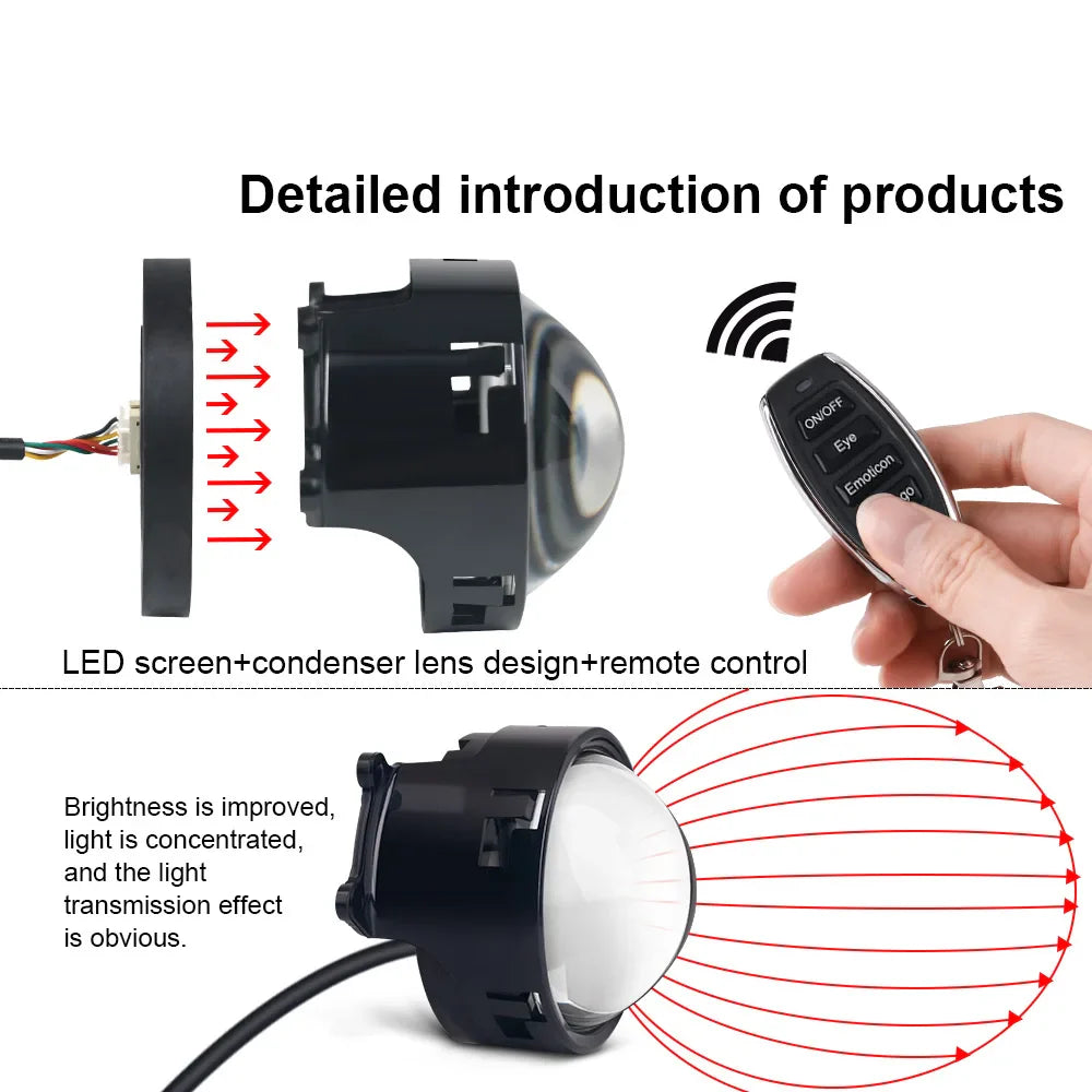 Cool Decoration Dynamic LED Car Headlights Devil Eye LED Car Light