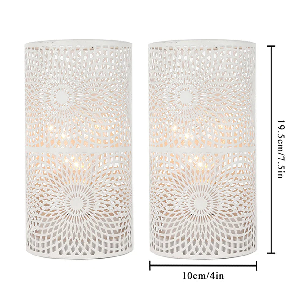 2Pcs/set  Battery Powered Table Lamp Modern Cylinder Lamp
