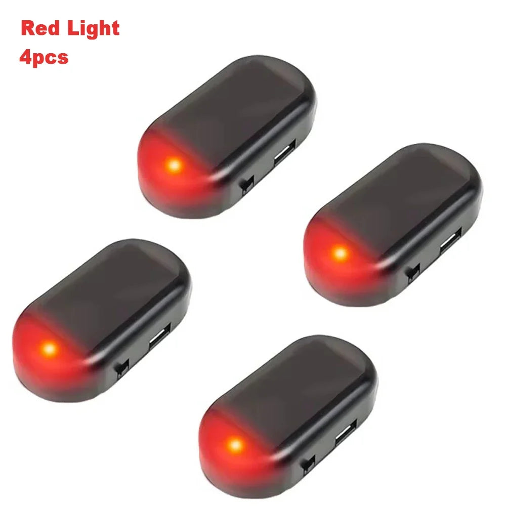 Solar Car Security Light LED Flashing Anti-Theft Warning Light (Dummy Alarm)