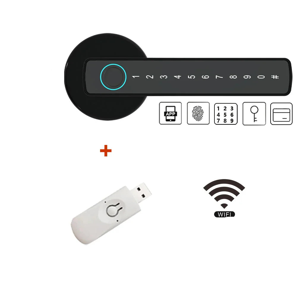 BLE Fingerprint Door Lock Digital Electronic Lock with Password/Key/IC Card/ Smart Life