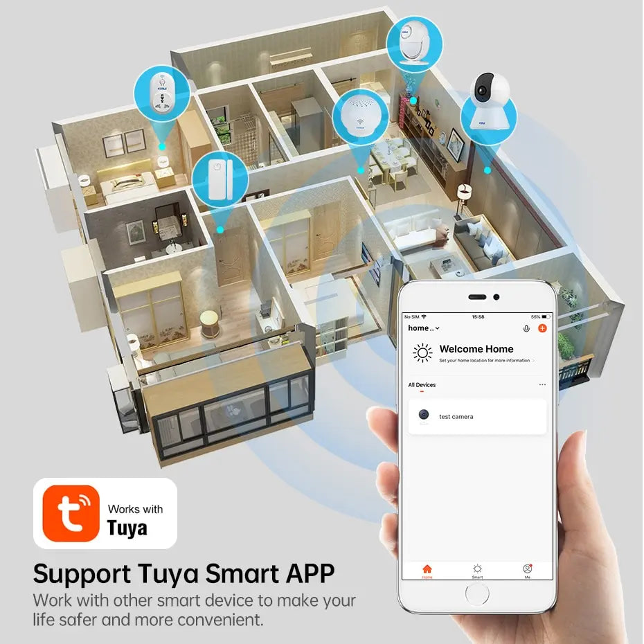 Indoor Wireless Home Security AI Human Detect camera