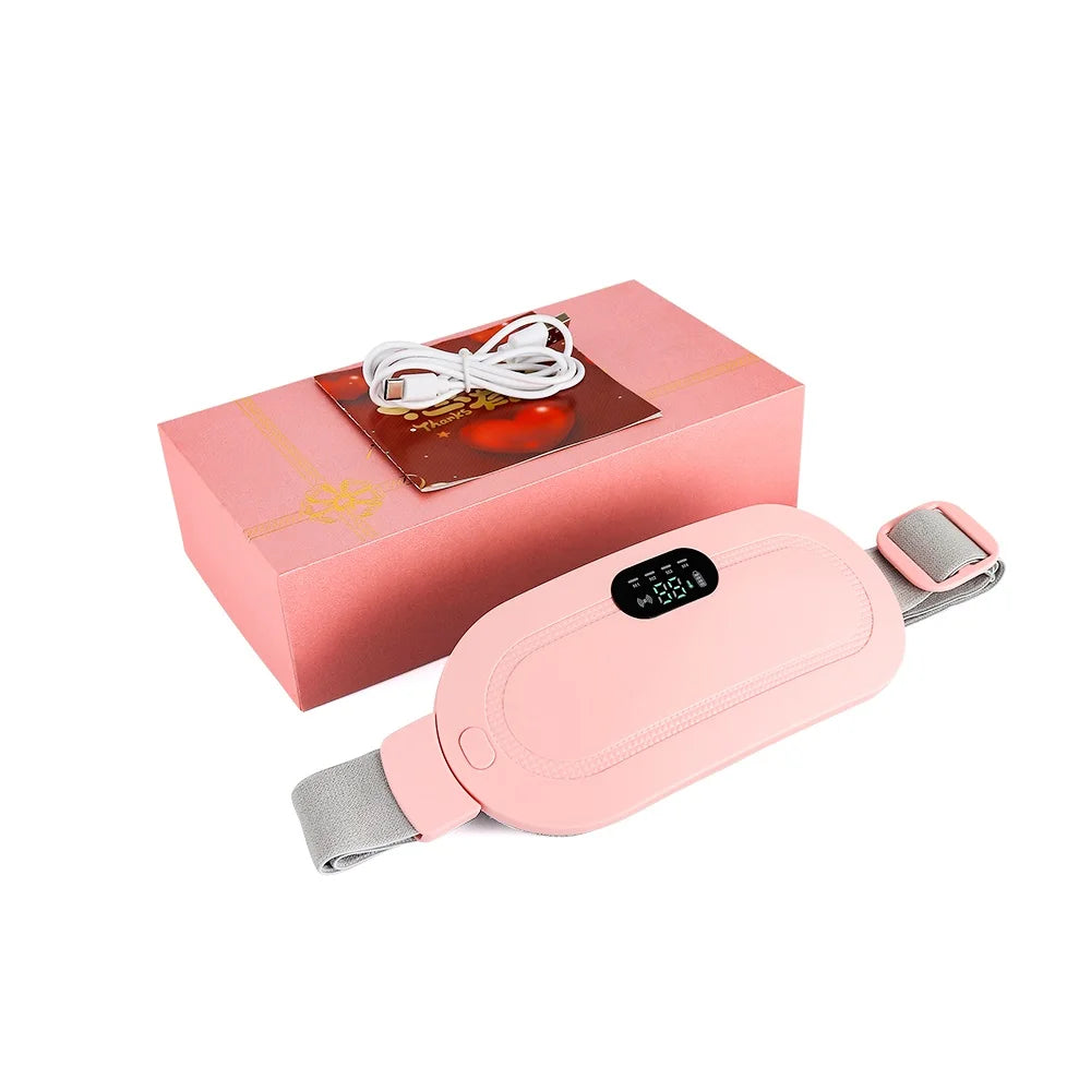 Lady Menstrual Heating Pad Warm Palace Belt Relieve Menstrual Pain Hot Compress Massager Uterus Cold Dysmenorrhea Relieving Belt